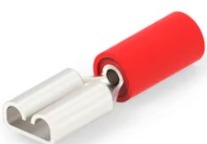 (.)TERM PREAIS ROJO (A15) HEMBRA ANCHO PALA 5MM 22/16 C/TUBO CU PIDG 140805(.)