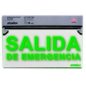 SEÑAL AUTONOMA PERM. COMPACTA  "SALIDA DE EMERGENCIA" S/MARCO