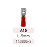 TERMINAL PREAISL  A15  PALA HEMB 5MM ROJO  05-1.5mm2   140805     A15
