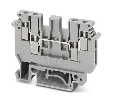 (DISCONT) BORNE 1 PISO C/CONEX. DOBLE 0.2-2.5 MM2 AWG 30-12 ANCH 5.2 MM GRIS