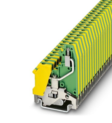 (DISCONT) BORNE DE TIERRA C/CONEX TORN 0.2-4 MM2 AWG: 30-12 ANCHO 6.2 MM VERDE/AMARILLO