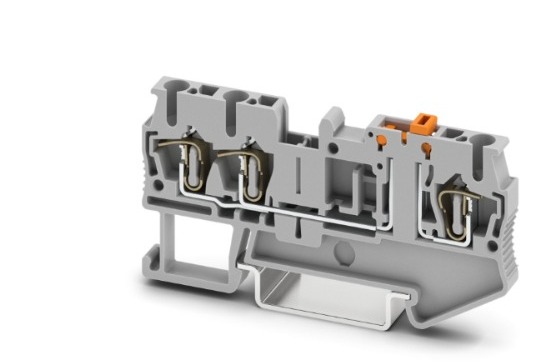 (DISCONT) BORNE INTERRUMP CUCHILLA C/CONEX. RESORTE 0.2-4 MM2 AWG 24-12 ANCH 5.2 MM GRIS