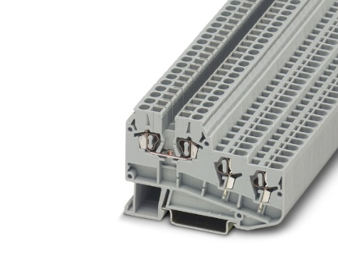 (DISCONT) BORNES 3 PISOS (PARA DETEC./ACTUADORES) C/CONEX. RESORTE 014-1.5 MM2 ANCH 5.2 MM GRIS