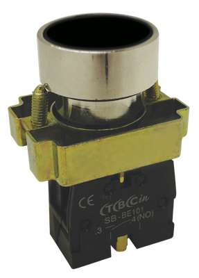 PULSADOR RAS NEGRO 1NA LINEA METALICA