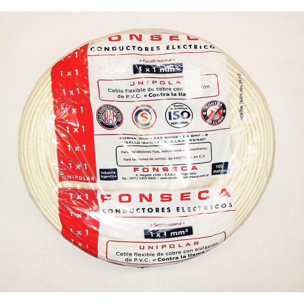 CABLE CU/PVC FLEX  1X   0.5MM2 BLANCO (PRECIO POR METRO - VENTA POR ROLLO DE 200M)