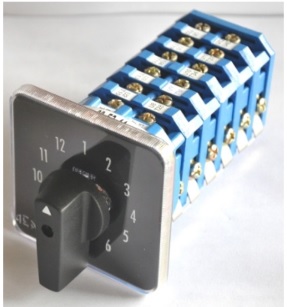 CONM. A LEVAS DESVIADOR 1P 12 POS. ESPECIAL  FRENTE PANEL