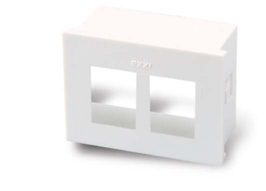 CAJA DE ALOJE DOBLE P/MODULO RJ45 Y RJ11 BLANCO