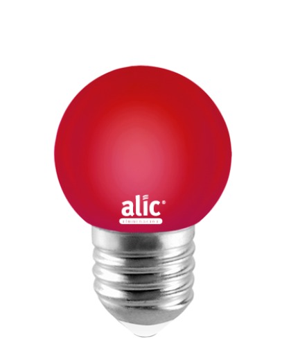 (H.A.S.D.) LAMP FLUOR B/C 7W TIPO GOTA ROJA E27 10000HS - BAJO CONSUMO