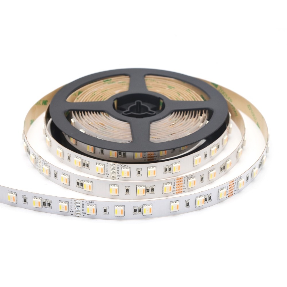 (H.A.S.D.) TIRA FLEXIBLE 60 LEDS x mt 14.4W/mt (X 5 METROS) P/EXT. SUMERJIBLE BLANCO FRIO IP68 1170LM/mt 12VDC 5050SMD  50000HS