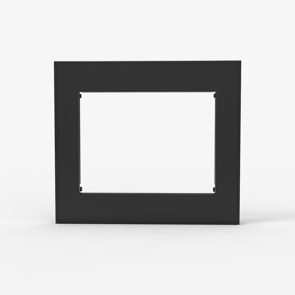 TAPA Y DISTANCIADOR 8 MODULOS VIDRIO NEGRO