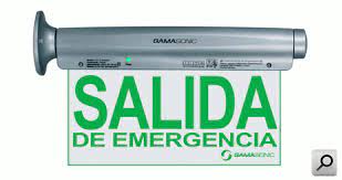 LUZ EMERGENCIA SEÑALIZ LED CARTEL DE "SALIDA DE EMERGENCIA" C/LUZ DE EMERG. AUTOM. PERMANENTE IP43 8W BATERIA NI/CD 3,6V 0,4Ah  3HS.