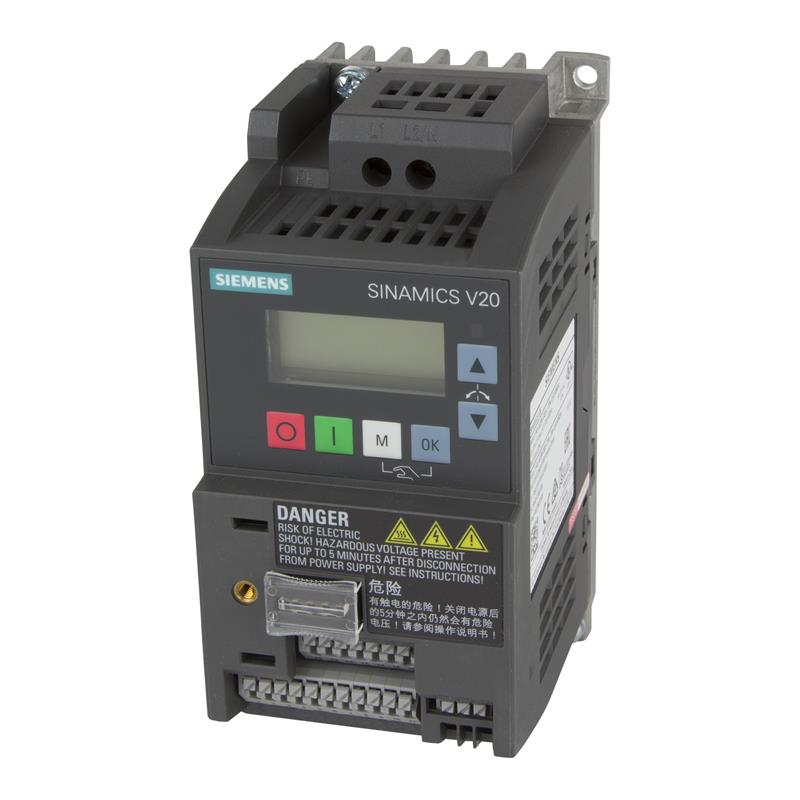 VARIADOR V20 TRIF  7.5HP 5.50KW 12.5A SIN FILTRO 3AC400V   CONTROL ESCALAR TAMAÑO FSC   6SL3210-5BE25-5UV0