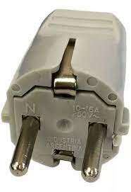 FICHA MACHO SCHUKO 16A 2P+T PIN DIAM 4,8MM