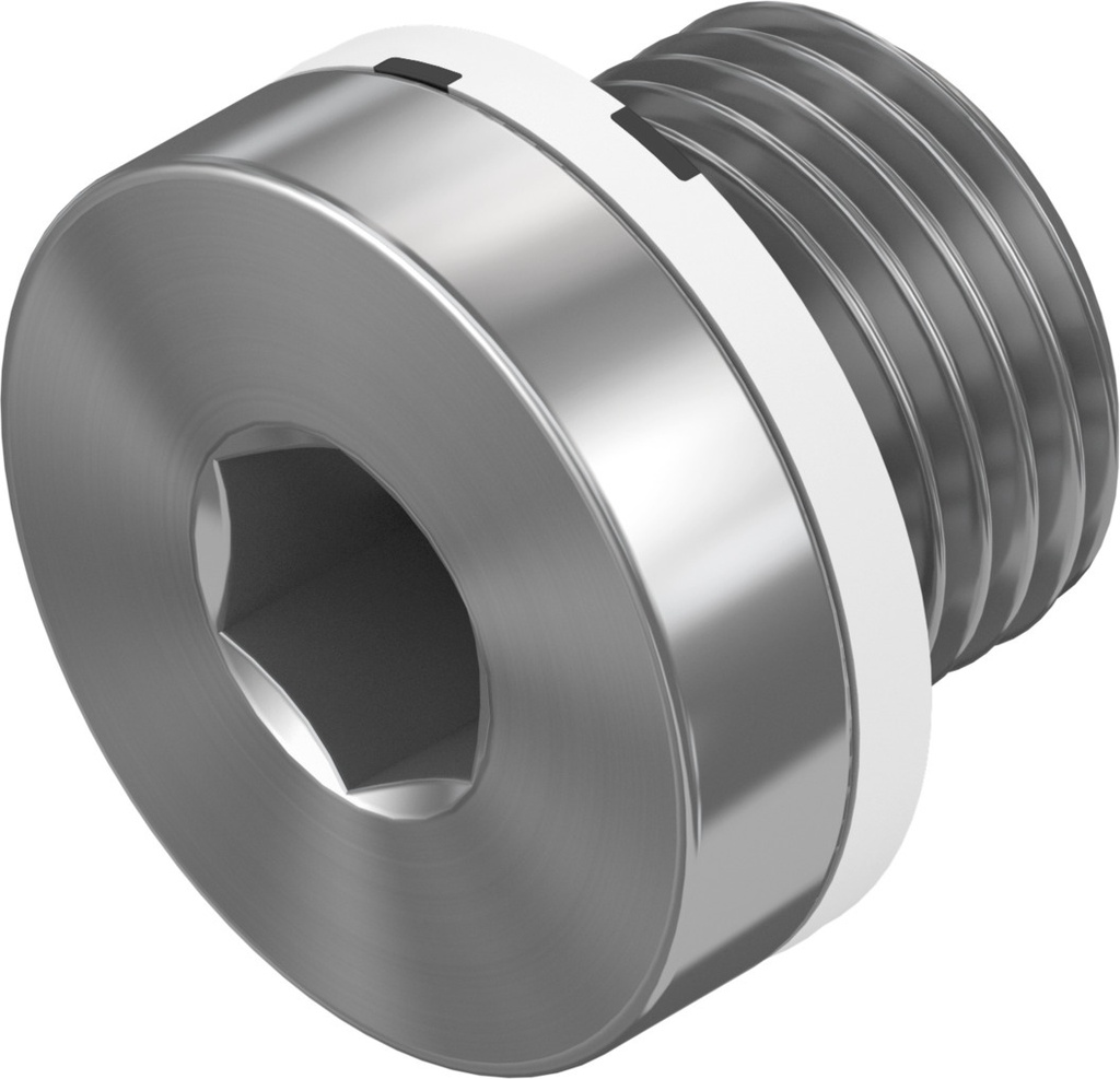 TAPON CIEGO C/ JUNTA / ROSCA EXT. G1/8 - C/ HEXAGONO INTERIOR / ACERO GALV.