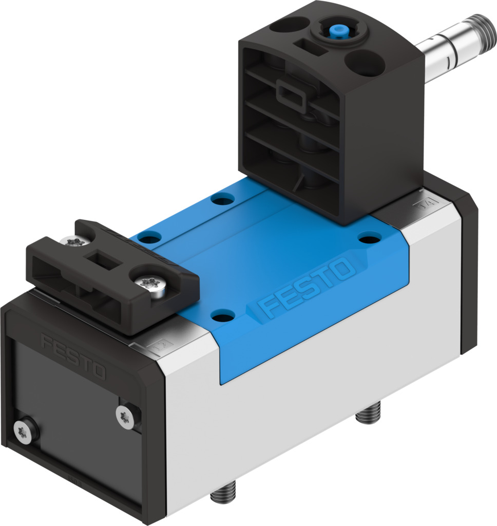 VALVULA ISO 5599-1 / 5/2 MONOESTABLE / CAUDAL NOM. 1200L/MIN / CONEX. NEU. PLACA BASE 42MM - PILOTO INT. / NUCLEO P/BOB. MAGN. F