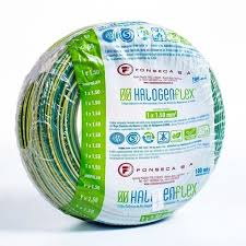 CABLE CU/PVC FLEX HALOGEN FLEX 1X  6MM2 VERDE/AMARILLO (PRECIO POR METRO - VENTA POR ROLLO DE 100M)
