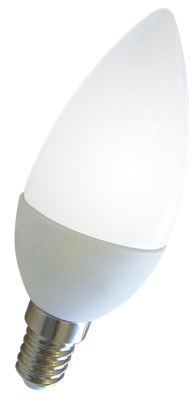 LAMP LED E14 3W LUZ CALIDA 15 LEDS CUERPO BLANCO TIPO VELITA