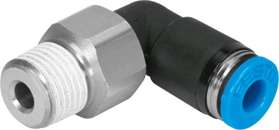 RACOR RAPIDO ORIENTABLE FORMA L / ROSCA R1/8 - RACOR 8MM / C/ RODAM. DE BOLAS