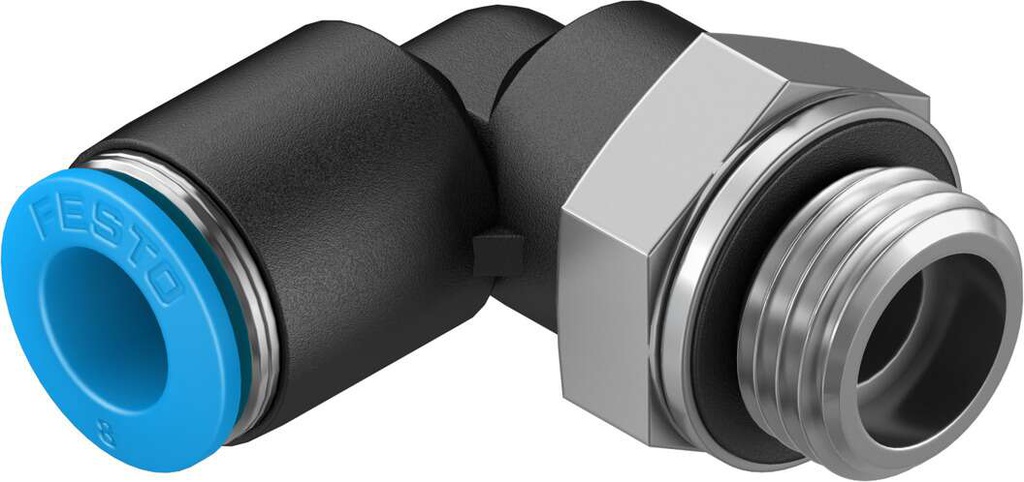 RACOR RAPIDO FORMA L / ROSCA G1/4 - RACOR 8 MM / ORIENTABLE 360º