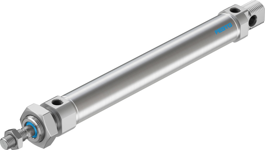 CILINDRO / ISO 6432 / DOBLE EFEC. / EMB. 25MM / CARRERA 160MM / AMORT NEU REGU / P/DETEC POSI / VAST M10X1,25 / CONEX NEU G1/8