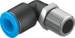 RACOR RAPIDO FORMA L / ROSCA R1/8 - RACOR 6MM / ROSCA EXT. C/ HEXAG. INT. - ORIENTABLE 360