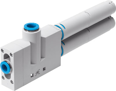 GENERADOR DE VACIO VN-30-H-T6-PQ4-VQ5-RO2 / DIAM NOM TOBERA 3MM / FORMA T / TAM 24MM / CONEX AIRE RACOR 10MM - VACIO RACOR 12MM / ESC AIRE SILENCIADOR