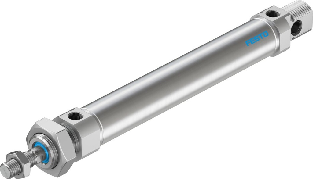 CILINDRO / ISO 6432 / DOBLE EFEC. / EMB. 25MM / CARRERA 125MM / AMORT. NEU. REGU. / P/DETEC. POSI. / VASTAGO M10X1,25 / CONEX. NEU. G1/8