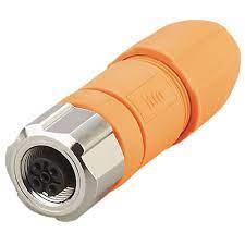 CONECTOR HEMBRA RECTO M12 5P 4H  P/ ARMAR (EX E11508)