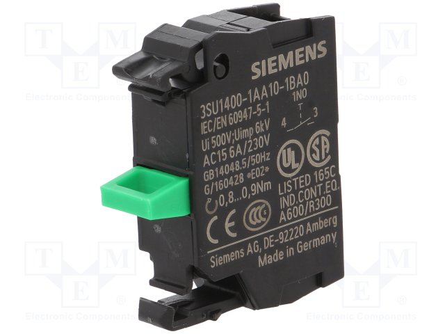 BLOQUE CONTACTO ACT 1NA PARA PULSADOR O PERILLA    3SU1400-1AA10-1BA0