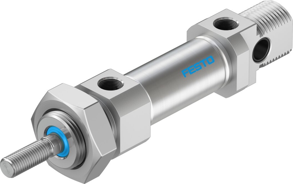 CILINDRO / ISO 6432 / DOBLE EFEC. / EMB. 20MM / CARRERA 10MM / AMORT TOPES ELAST / P/ DETEC POSI / VAST M8 / CONEX NEU G1/8