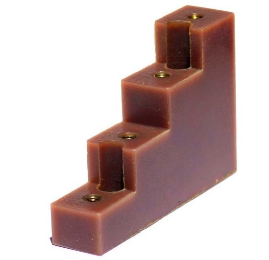 SOPORTE P/BARRA DE DISTRIBUCION NORMAL 90º W1/4  PORTABARRA EPOXI TIPO PBE 30MM SE-4X30