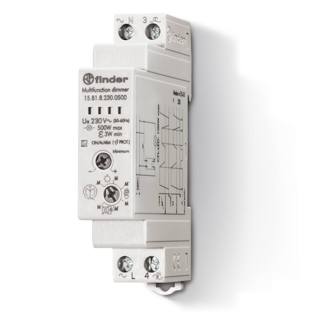 (.)RELE DE IMPULSOS-DIMER PARA LED MODULAR 230VCA - MONTAJE EN RIEL DIN
