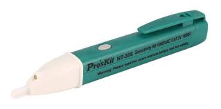 DETECTOR DE  TENSION / VOLTAJE SIN CONTACTO NT-306 TIPO LAPIZ  90-1000V  LUZ ROJA Y SONIDO, LUZ LED BLANCA PARA OSCURIDAD  (NO INCLUYE PILAS)