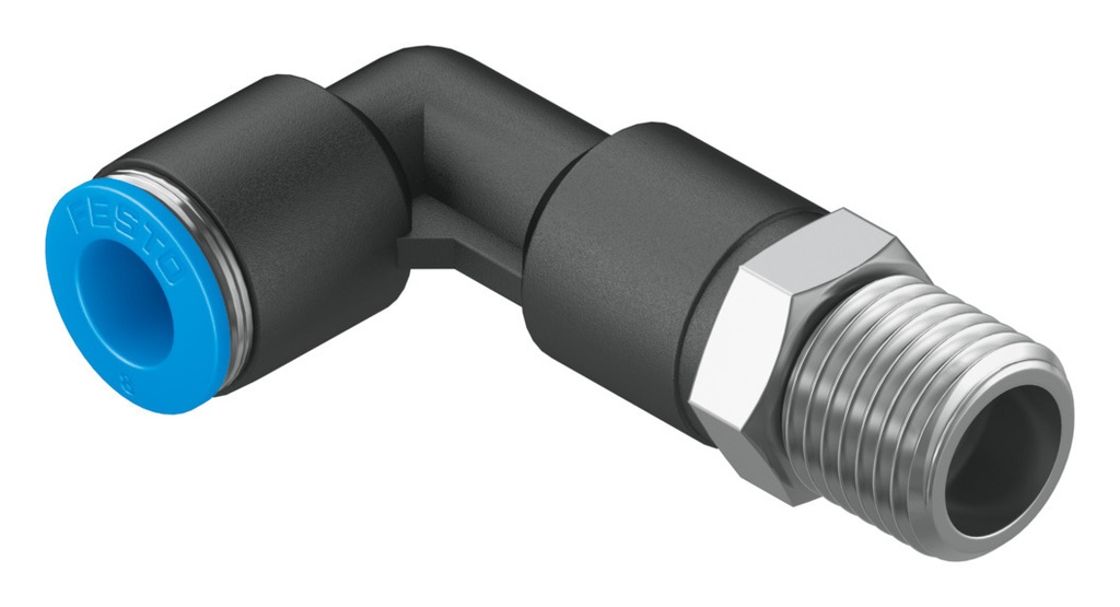 RACOR RAPIDO FORMA L / ROSCA R1/4 - RACOR 8MM / EJEC. LARGA