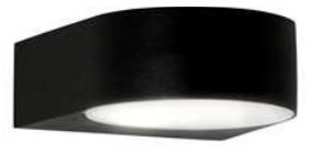 (CONSULTAR) APLIQUE MOON BIDIRECCIONAL CURVO  E27   NEGRO TEXTURADO