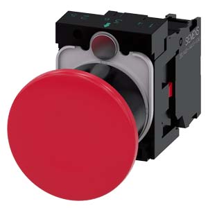 PULSADOR HONGO ACT Ø40MM PLAST COMPLETO 1NC IP69K ROJO PULSAR-TIRAR   3SU1100-1BA20-1CA0