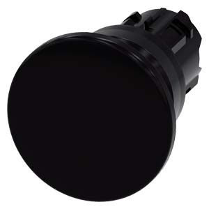 PULSADOR HONGO ACT Ø40MM PLAST SIN CONTACTOS IP69K NEGRO SIN RETENCION   3SU1000-1BD10-0AA0