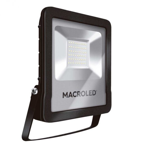 (DISCONT. ENVIARÁN CON CARCASA BLANCA PARA COMPLETAR PENDIENTES) PROYECTOR LED 50W 100-240V 25.000HS LUZ FRIA 6500K-4500LM IP65 (CONEC. A TIERRA P/GARANTIA)