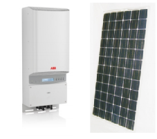 Combo/Kit Solar trifasico 30.0KW ABB + 58 paneles 550W con devolucion de energia a la red on-grid (genera anualmente ~ 47000KWh) con wifi + protección + estructura para techo inclinado