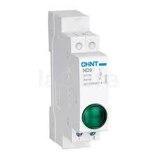 INDICADOR LUMINOSO PARA RIEL DIN DE 230 VCA COLOR VERDE