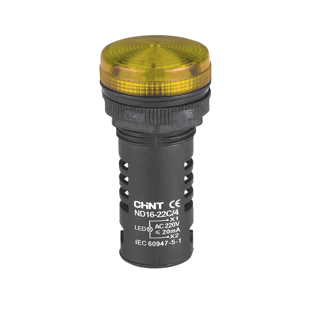 OJO DE BUEY D22MM COLOR AMARILLO LED RES 24V