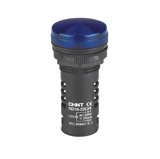 OJO DE BUEY D22MM COLOR AZUL LED RES 24V