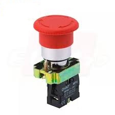 PULSADOR DE EMERGENCIA TIPO HONGO 40 MM COLOR ROJO - 2NC