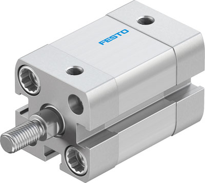 CILINDRO ADN-16-15-A-P-A / ISO 21287 / EMB 16MM / CARRERA 15MM / AMORT TOPES ELAST / P/ DETEC POSI / VAST ROSC EXT M6 / CONEX NEU M5