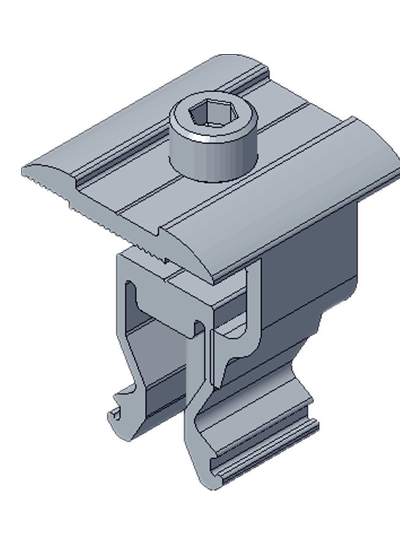 FIJADOR INTER PANELES SOLARES DE ALUMINIO DE TIPO UNIVERSAL