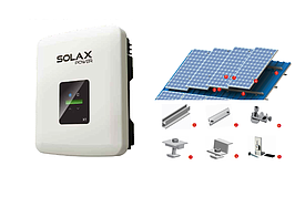 Combo/Kit Solar *Básico* monofásico 3.0KW SolaXPower + 6 paneles 550W con devolución de energía a la red on-grid (genera anualmente ~ 4900KWh) + wifi + estructura para techo inclinado