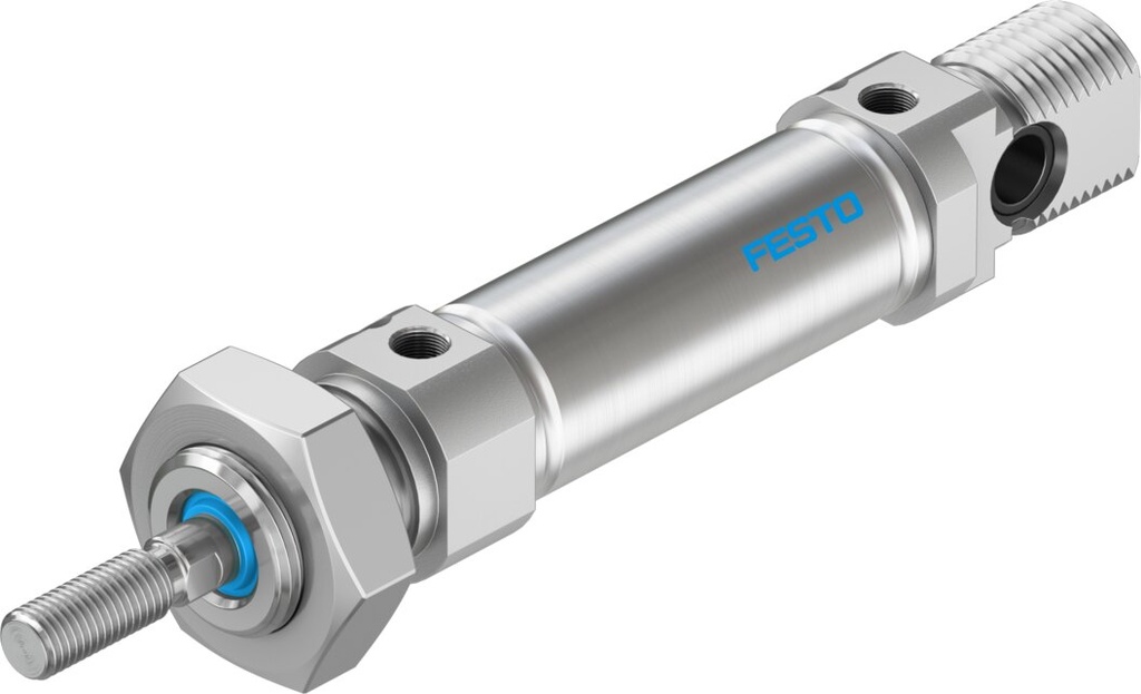 CILINDRO / ISO 6432 / DOBLE EFEC. / EMB. 16MM / CARRERA 10MM / AMORT. NEU. REGU. / P/ DETEC. POSI. / VAST. M6 / CONEX. NEU. M5