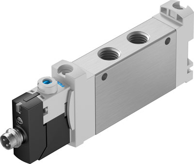 ELECTROVALVULA / 5/2 MONO. / 24VDC / MUELLE NEU. / ROSCA G1/8 / PILOTO INT. / CONECTOR M8 - 3P / LED