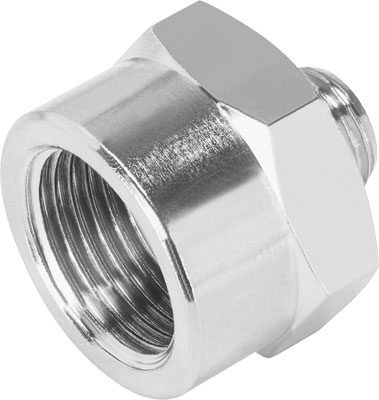 REDUCTOR / ROSCA INT. G3/8 -  ROSCA EXT. G1/4 / LATON NIQUELADO