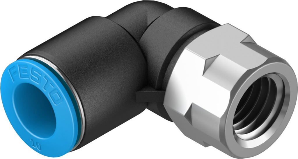 RACOR RAPIDO QSLF-1/4-10-B / FORMA L / CONEX NEU G1/4 - RACOR 10MM